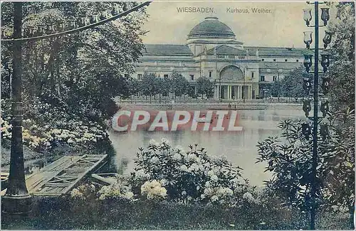 Cartes postales Wiesbaden Kurhaus Weiher