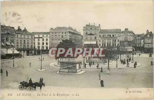 Cartes postales Le Mans la place de la republique