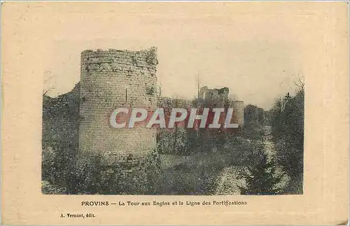 Cartes postales Provins la tour aux Engins et la Ligne des Fortifications