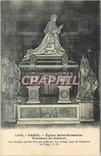 Ansichtskarte AK Paris Eglise Saint Eustache Tombeau de Colbert les dessins ont ete faits par Lebrun les statues