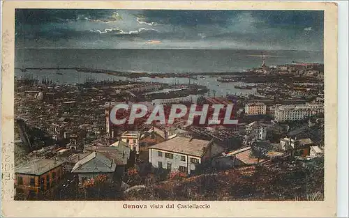 Ansichtskarte AK Genova vista dal Castellaccio