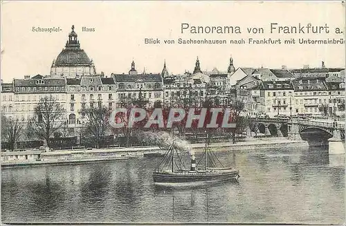 Cartes postales Panorama von Frankfurt Bateau