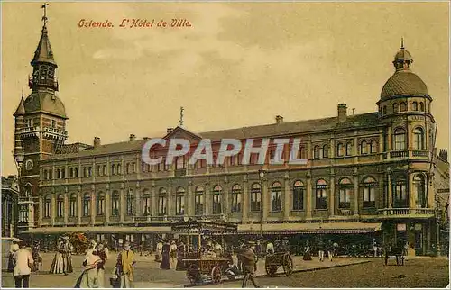 Cartes postales Ostende l'hotel de ville