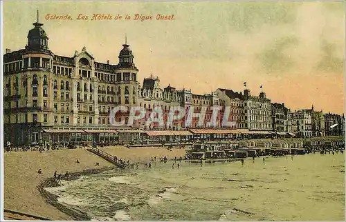 Cartes postales Ostende les hotels de la digue Ouest