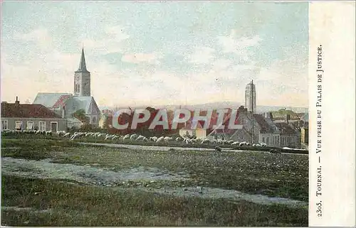 Ansichtskarte AK Tournai vue prise du palais de justice