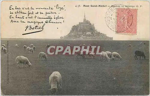 Ansichtskarte AK Mont Saint Michel moutons au paturage Botrel