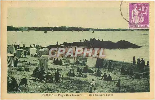 Cartes postales St Malo plage Bon Secours