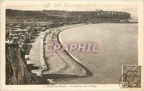 Cartes postales Mers les Bains perspective de la plage