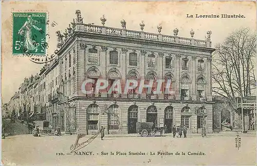 Cartes postales Nancy sur la place Stanislac le pavillon de la Comedie