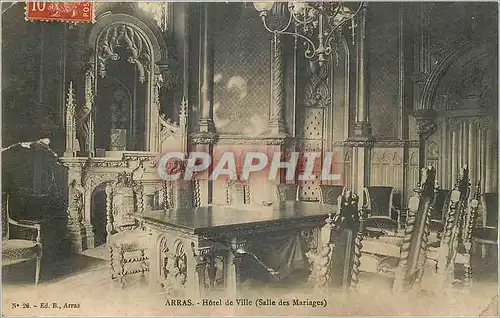 Cartes postales Arras hotel de ville salle des Mariages