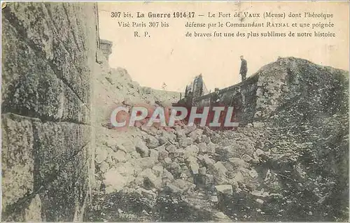 Cartes postales La Guerre 1914 17 le fort de Vaux Meuse dont l'heroique defense par le Commandant Paynal et une