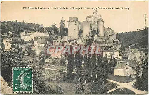 Cartes postales Lot Et Garonne vue generale de Bonaguil Chateau XV siecle cote ouest