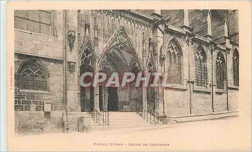 Ansichtskarte AK Portail St Jean Eglise de Chaumont