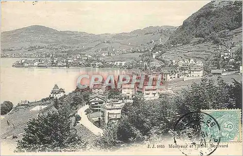 Cartes postales Montreux et l'hotel Bonivard
