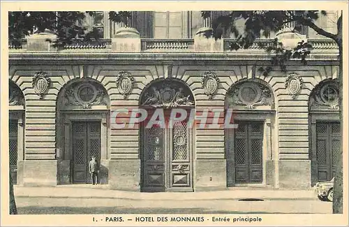 Cartes postales Paris hotel des monnaies entree principale