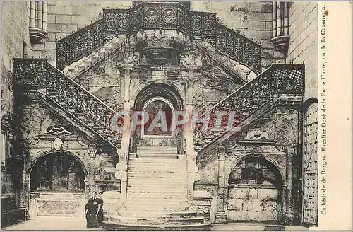 Ansichtskarte AK Catherale de Burgos escalier Dore de la porte Haute ou de la Coroner ia