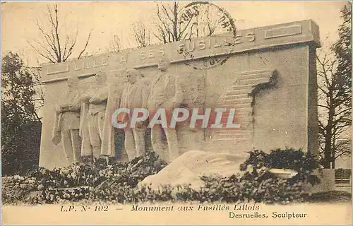 Cartes postales Lille a ses fusilles Monument aux Fusilles Lillois