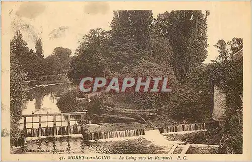 Cartes postales Moret sur Loing Le Loing vers les Remparts