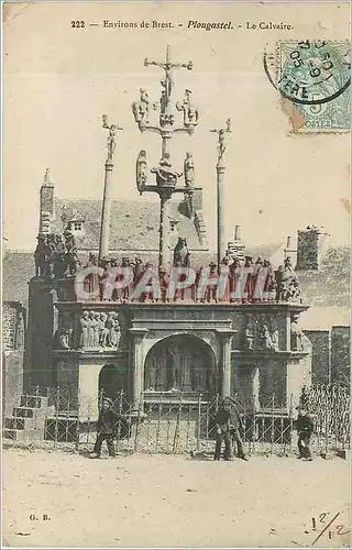 Cartes postales Environs de Brest Plougastel le calvaire