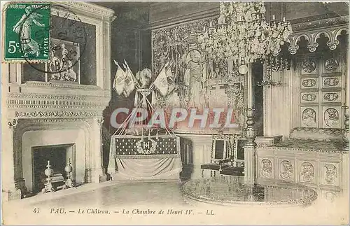 Cartes postales Pau le chateau la chambre de Henri IV