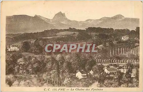 Cartes postales Pau la chaine des Pyrenees