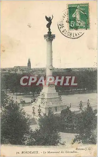 Cartes postales Bordeaux le monument des Girondins