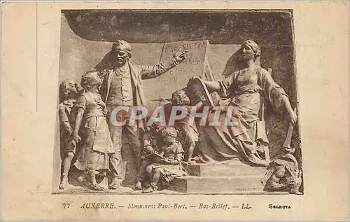 Cartes postales Auxerre monument Paul Bert Bas Relief
