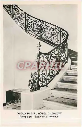 Cartes postales Vieux Paris hotel Chenizot rampe de l'escalier d'honneur