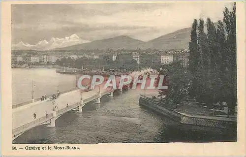 Cartes postales Geneve et le mont Blanc