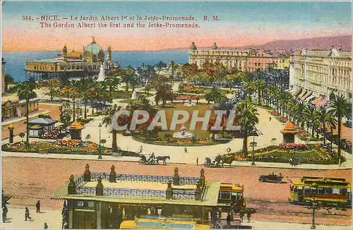 Cartes postales Nice le jardin Albert 1er et la Jetee promenade  Tramway