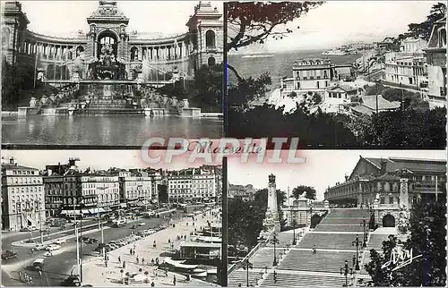 Cartes postales Marseille Le Palais Longchamp promenade de la Corniche vers le petiti Nice Quai des Belges escal