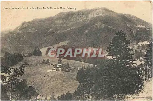 Cartes postales Route de Gex a la Faucille le Pailly et le Mont Colomby