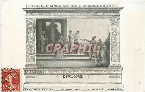 Ansichtskarte AK Ligue francaise de l'enseignement Fete des Ecoles 16 juin 1905 Mutualite Scolaire