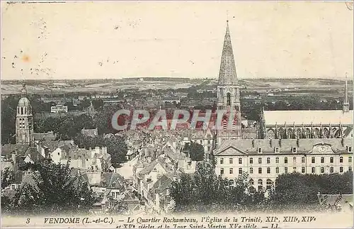 Ansichtskarte AK Vendome L et C le quartier Rochambeau l'eglise de la Trinite XII XIII XIV et XV siecles et la to