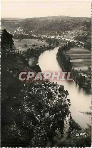 Cartes postales moderne Vallee du Lot le saut de la Mouline au fond le village de Montbrun