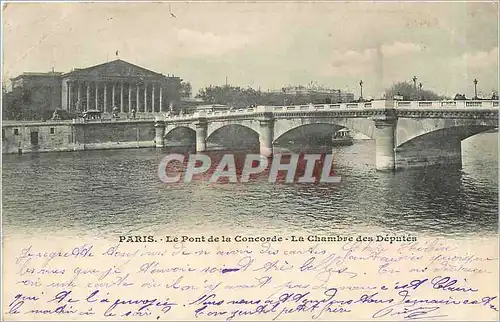 Cartes postales Paris le pont de la Concorde la chambre des Deputes