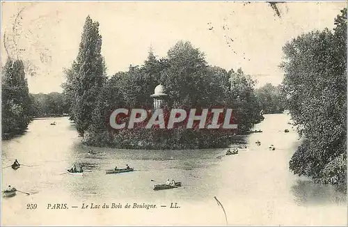 Cartes postales Paris le lac du Bois de Boulogne