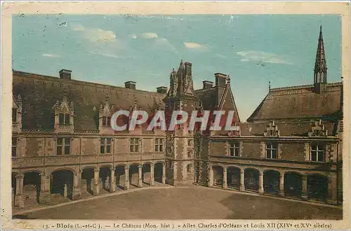 Cartes postales Blois L et C le chateua Mon hist ailes Charles d'Orleans et Louis XII