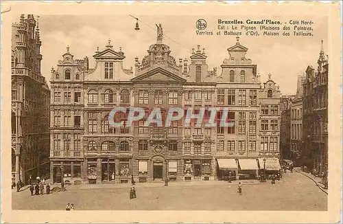 Cartes postales Bruxelles grand place cote nord est le pignon maisons des Peintres Verriers et Batteurs d'Or Mai