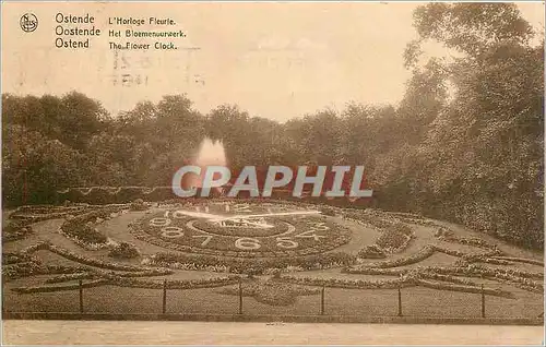 Cartes postales Ostende l'horlge fleurie