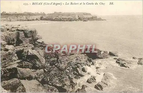 Ansichtskarte AK Royan Cote d'Argent les rochers et la couche du Chay