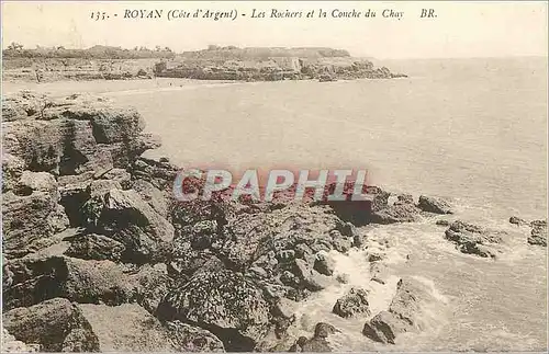 Cartes postales Royan Cote d'Argent les rochers et la couche du Chay