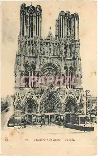 Ansichtskarte AK Cathedrale de Reims Facade