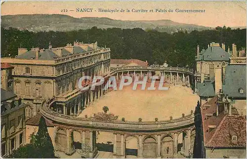 Cartes postales Nancy Hemicycle de la Carriere et palais du Gouvernement