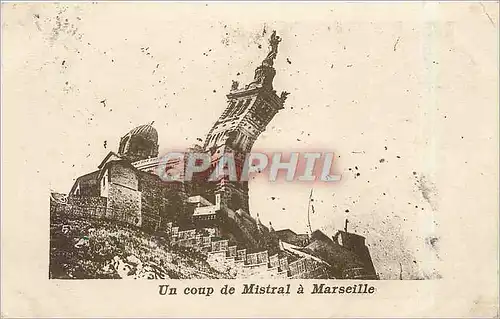 Cartes postales Un coup de Mistral a Marseille Vignette Tuberculose