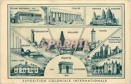 Cartes postales Paris Exposition coloniale internationale