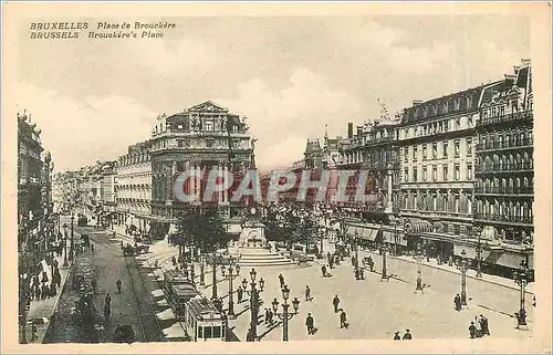Cartes postales Bruxelles place de Brouckere Tramway