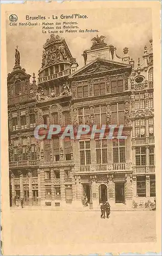 Ansichtskarte AK Bruxelles la grand place cote nord ouest maison des Merciers maison des Batellers la Louvre ou M