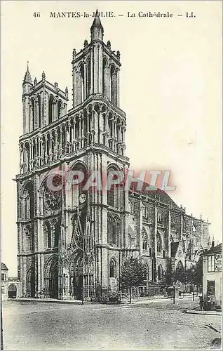 Cartes postales Mantes la Jolie la cathedrale