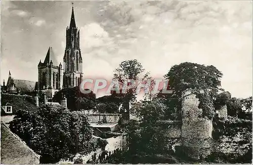 Moderne Karte Senlis Oise ruines de l'ancien chateau et la catehdrale